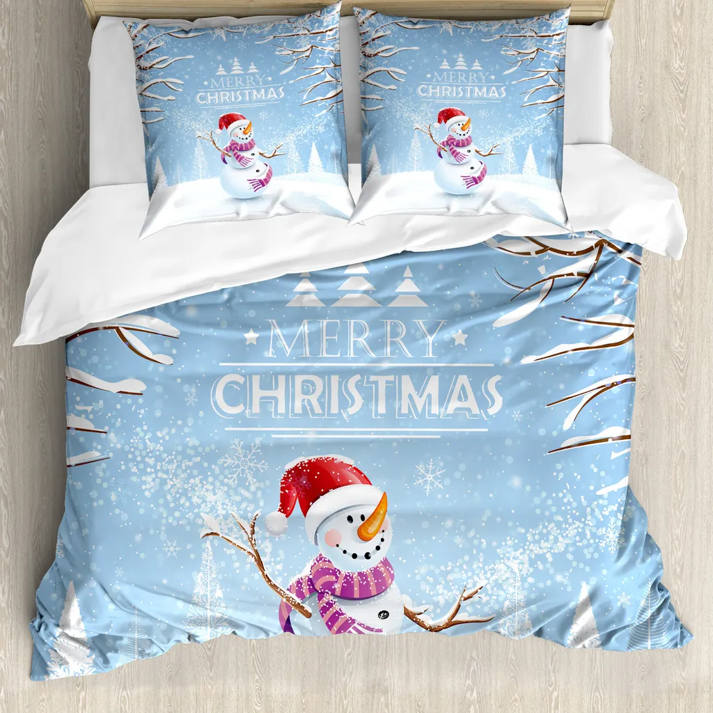 Copripiumino Natalizio ABAKUHAUS 200x200 Bianco Blu Antiacaro