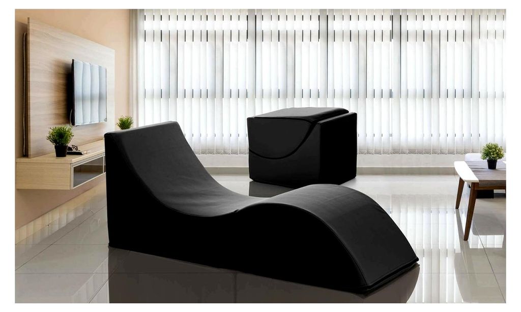 Klappbett Andreina, Pouf umwandelbar in ein Einzelbett, Chaiselongue aus , 100 % Italy, 130 x 50 x 50 cm, Schwarz