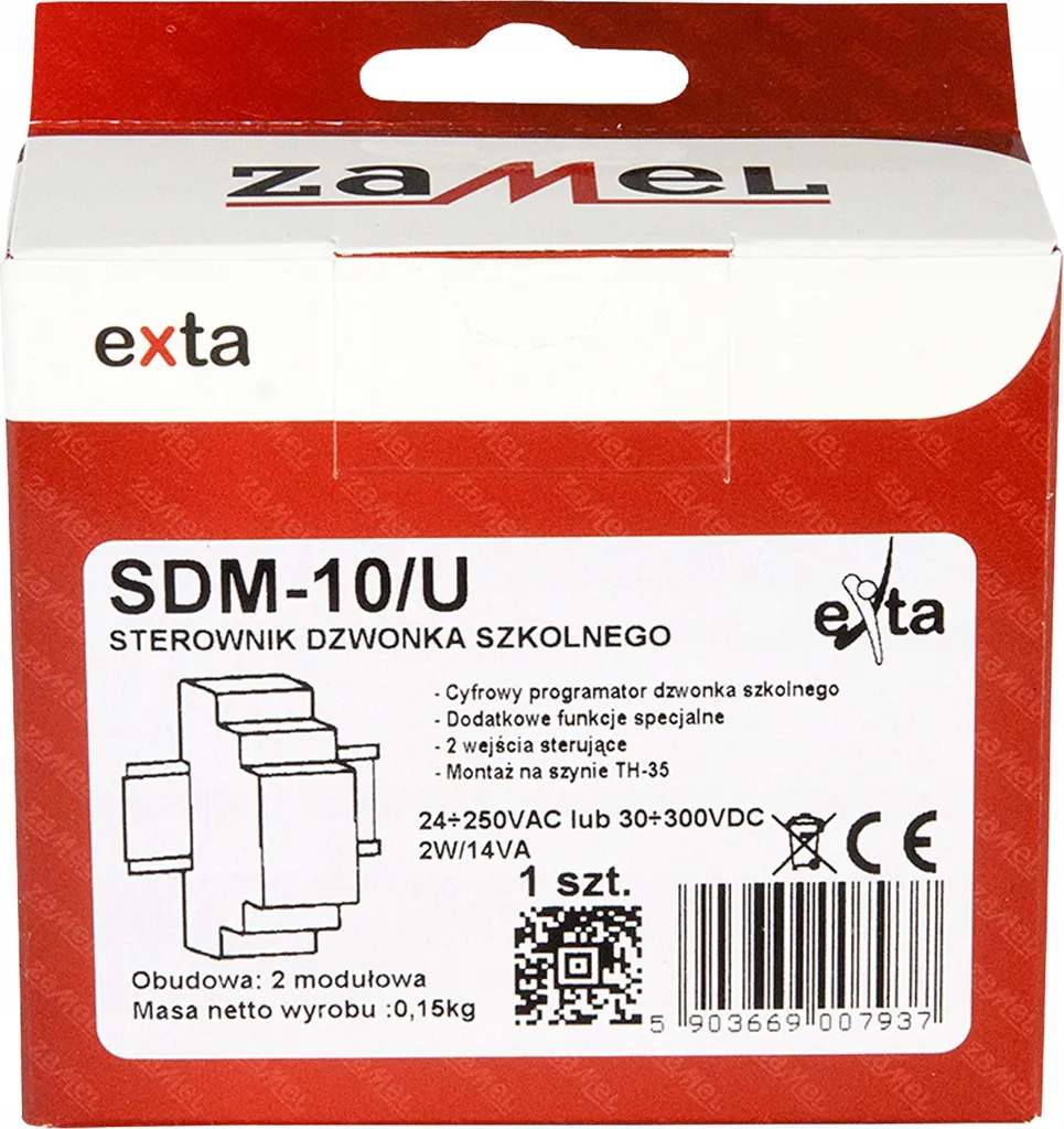 Commande de sonnette d'école SDM-10/U 24-250V AC et 30-300V DC polyvalente - 5