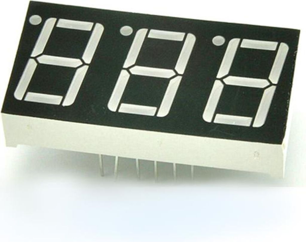 LED 7-Segment Display 0,56" - verschiedene Ziffernstellen & Farben Ausführung: 3-stellig - Anode - grün