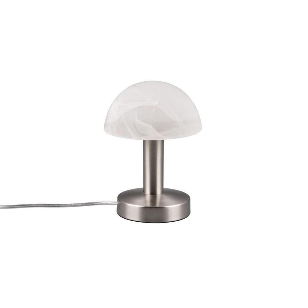 Trio Leuchten Stolná lampa E14 Sklenená biela Strieborná Obrázok produktu 