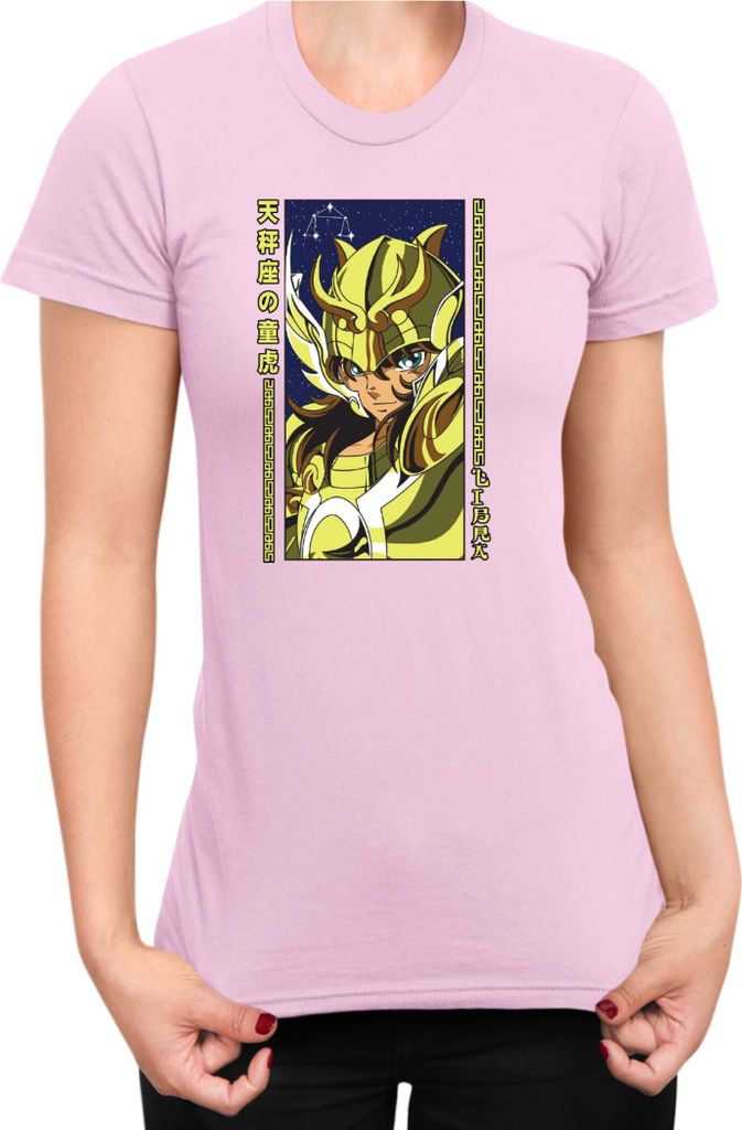 Damen T-Shirt Japan Anime Manga Saint Anime Seiya Libra Libra, Lady S / Hellrosa