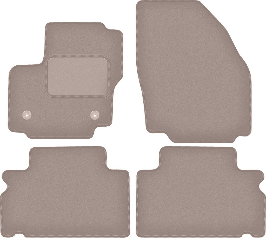 Velours-Autoteppiche für: Ford Galaxy Mk2 Minivan (2012-2015) Beige