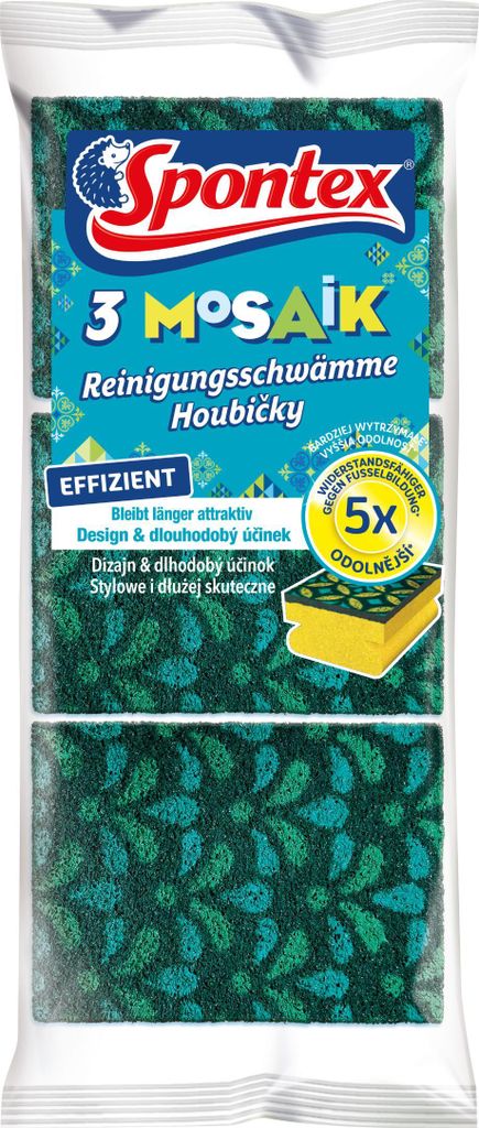 Spontex 19411056, Grün, Gelb, Rechteckig, Küche, Produktbild 