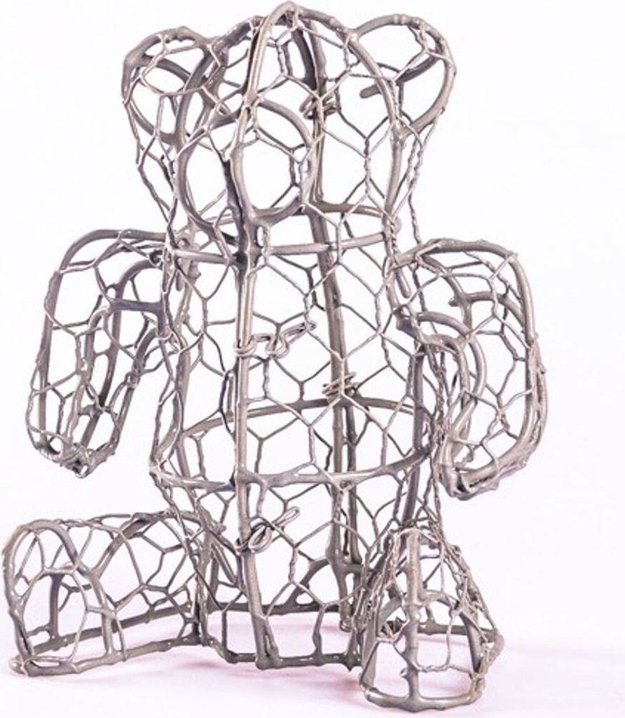 Buchsbaumformer Gartendeko Gartenfigur Buchsbaumfigur Schablone Rankhilfe , Variante:Bär 3D grau ca.20x16x11cm