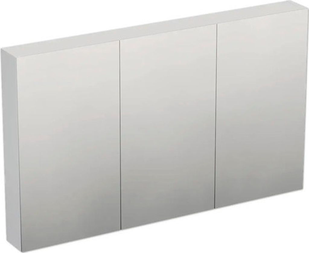 Jungborn Spiegelschrank TRENTA 120 x 14,4 x 72 cm weiß matt 3-türig IP 44