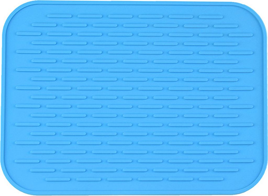 Tischmatte Bright Farb Wärme Isolierung Silikon Quadratische Nonrutsche Potterhalterkissen Küche Vorräte-Blau