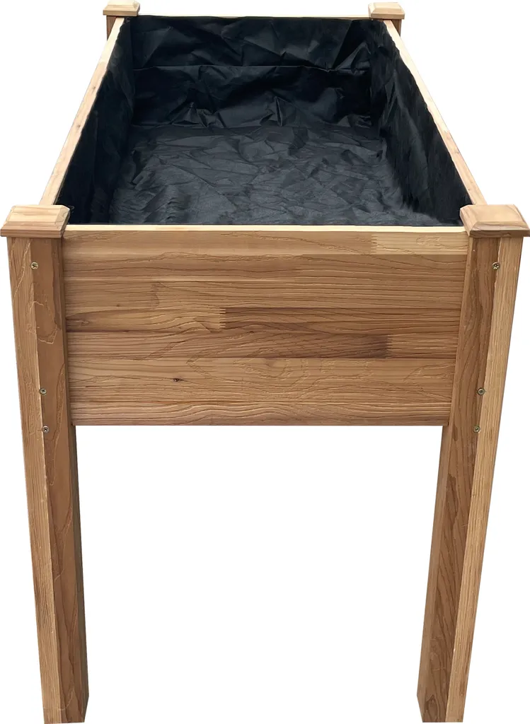 Bac à fleurs surélevé 122cm idéal pour cultiver sur balcon et patio - 4
