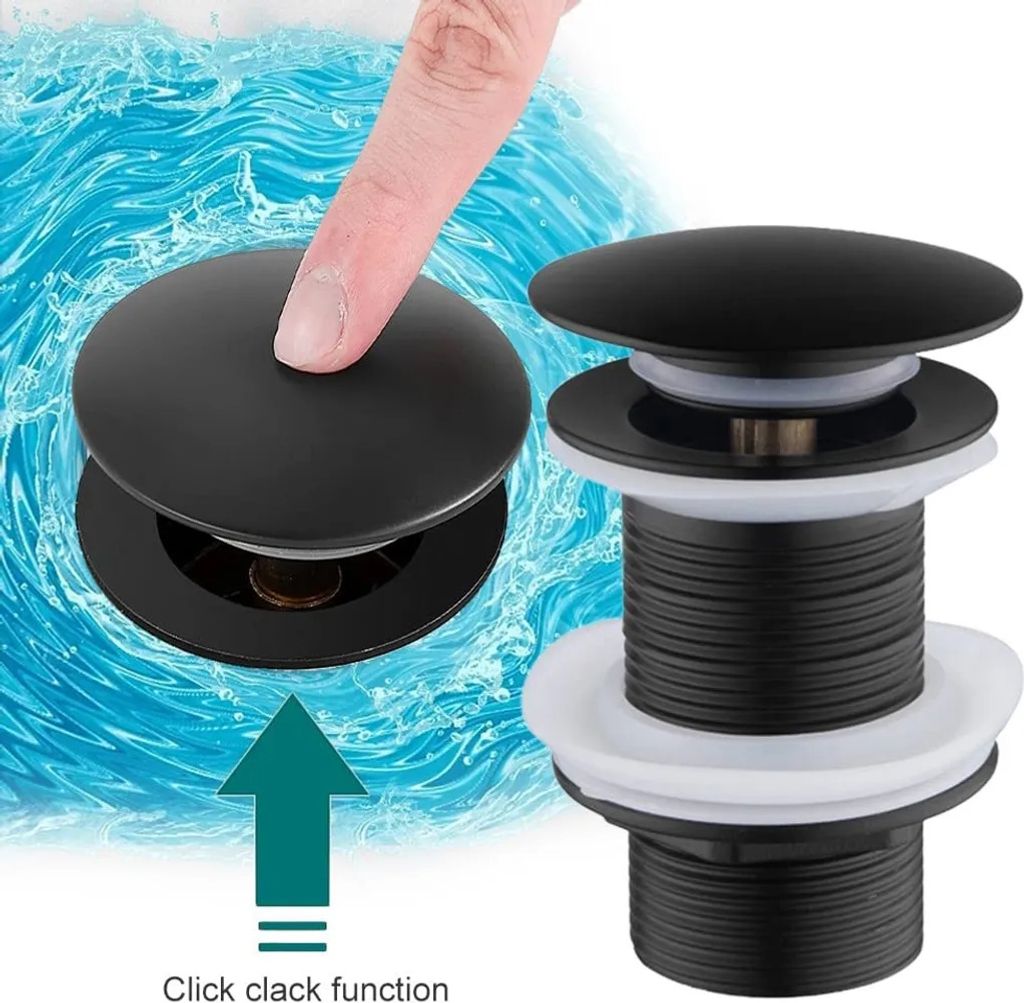 Universal Pop-Up Ablaufgarnitur Für Waschbecken – Click-Clack-Stöpsel, Mit/ohne Überlauf