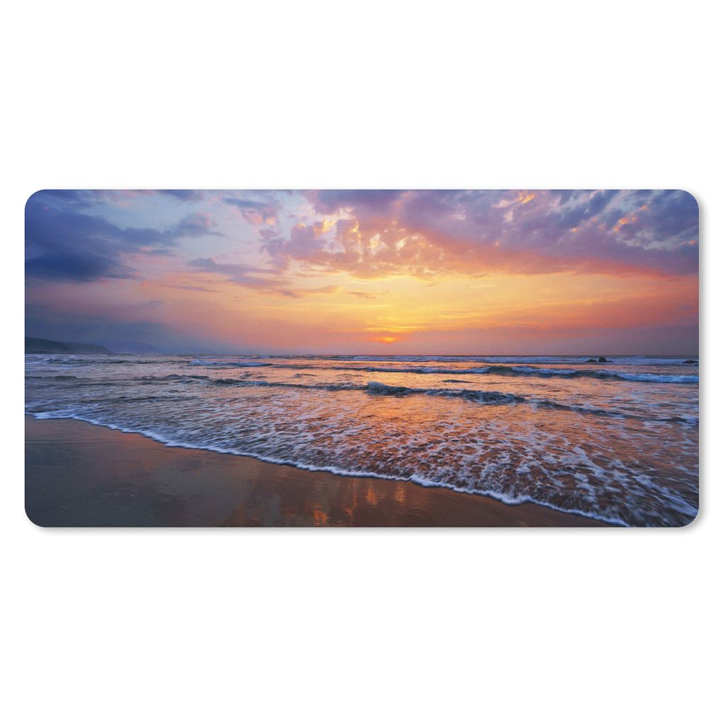 MuchoWow Mauspad Mousepad Strand - Sonne - Himmel 60x30 cm - Mousepads - Maus Mat - Pad - Mausunterlage - Nachhaltig