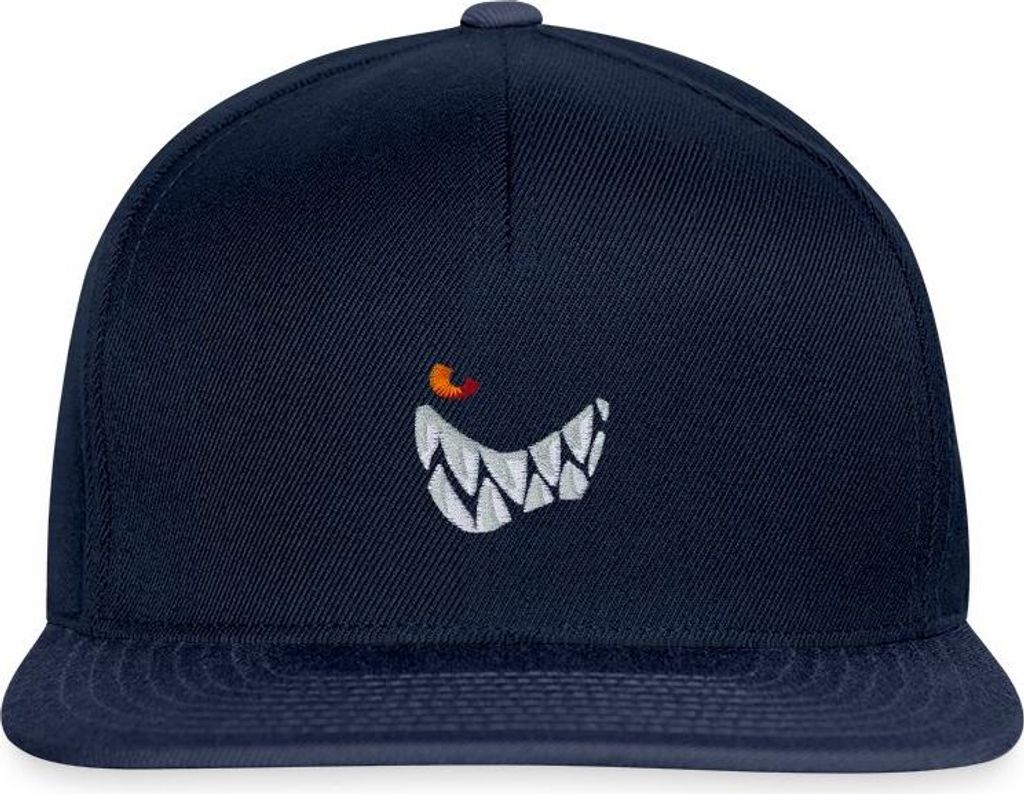 Spreadshirt Die Wilden Kerle Grinsen Stick Snapback Cap, One size, Navy/Navy