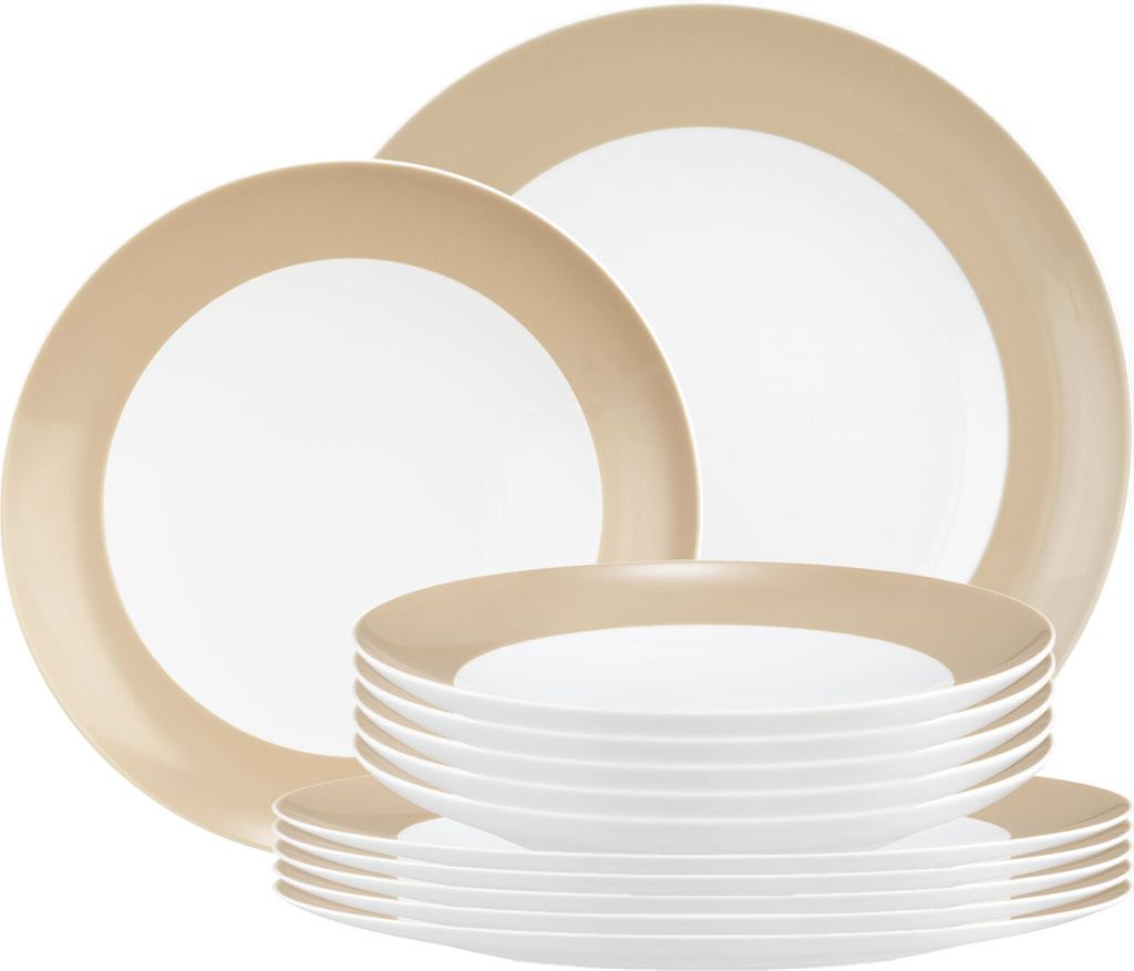 Seltmann Weiden Liberty Pure Colors Tafelservice 12-teilig - Dusty Beige