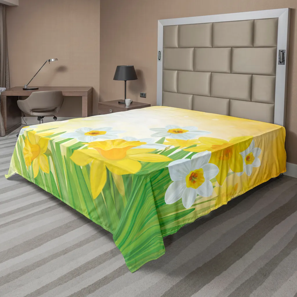 Lenzuolo Narcisi ABAKUHAUS per Letto Matrimoniale - Comfort Green