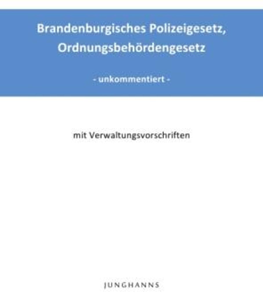 Brandenburgisches Polizeigesetz, Ordnungsbehördengesetz