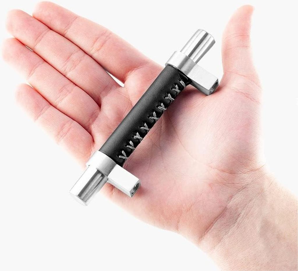 Handgriff Möbel Stahl Vollnarbenleder Silber Schwarz 127 mm 76 mm Küche Badezimmer Schränke Kommode Holz