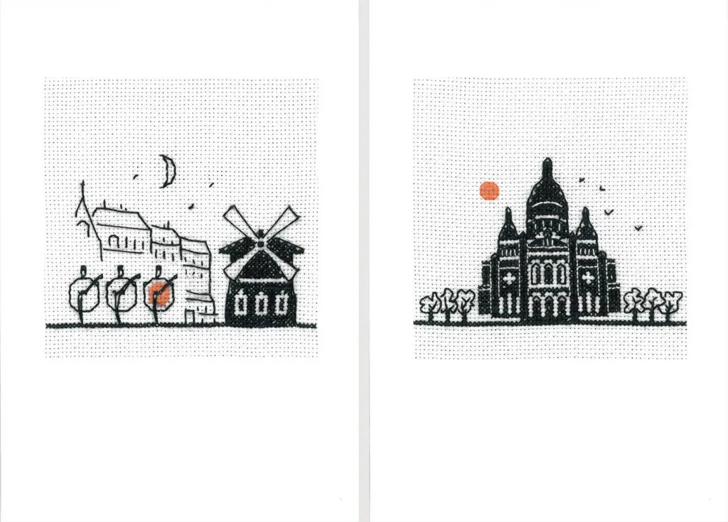 Kit Punto Croce Paris Moulin Rouge Le Bonheur des Dames - 2 Biglietti
