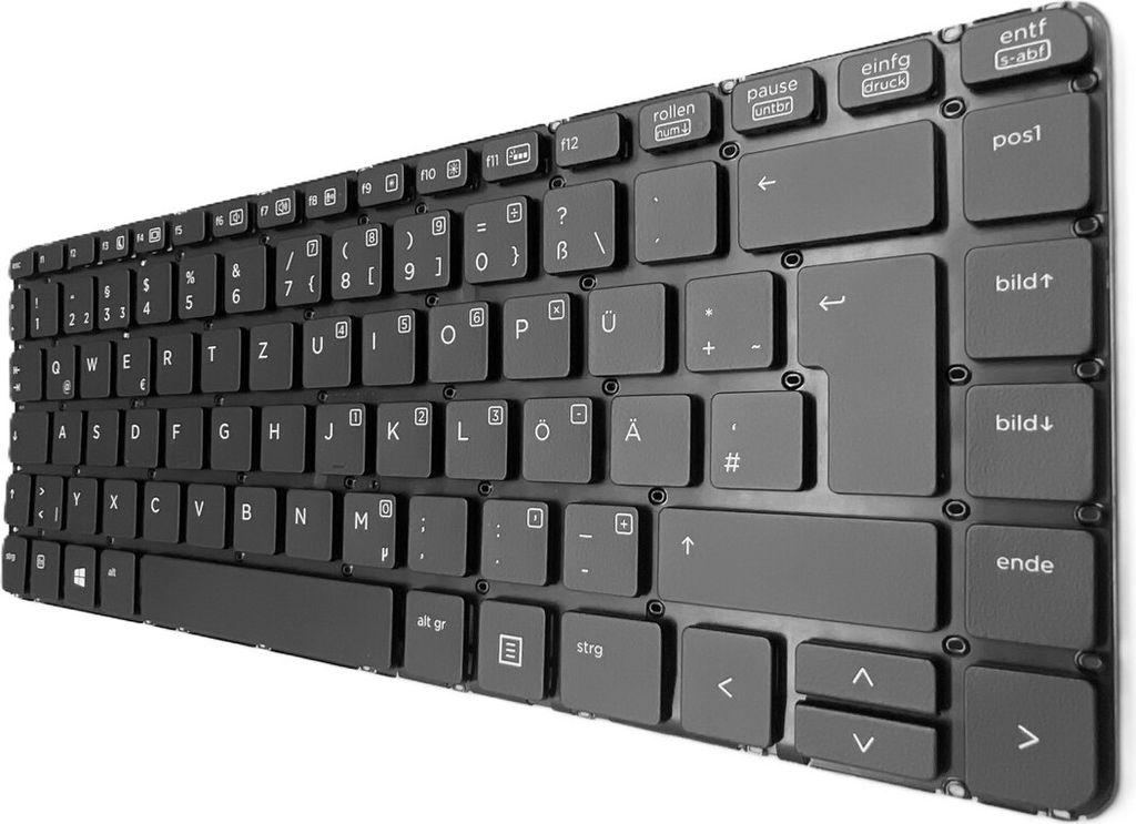 DEUTSCHE-Tastatur Schwarz Ohne Rahmen,Foil mit Beleuchtung komp. für HP ProBook 440 G0