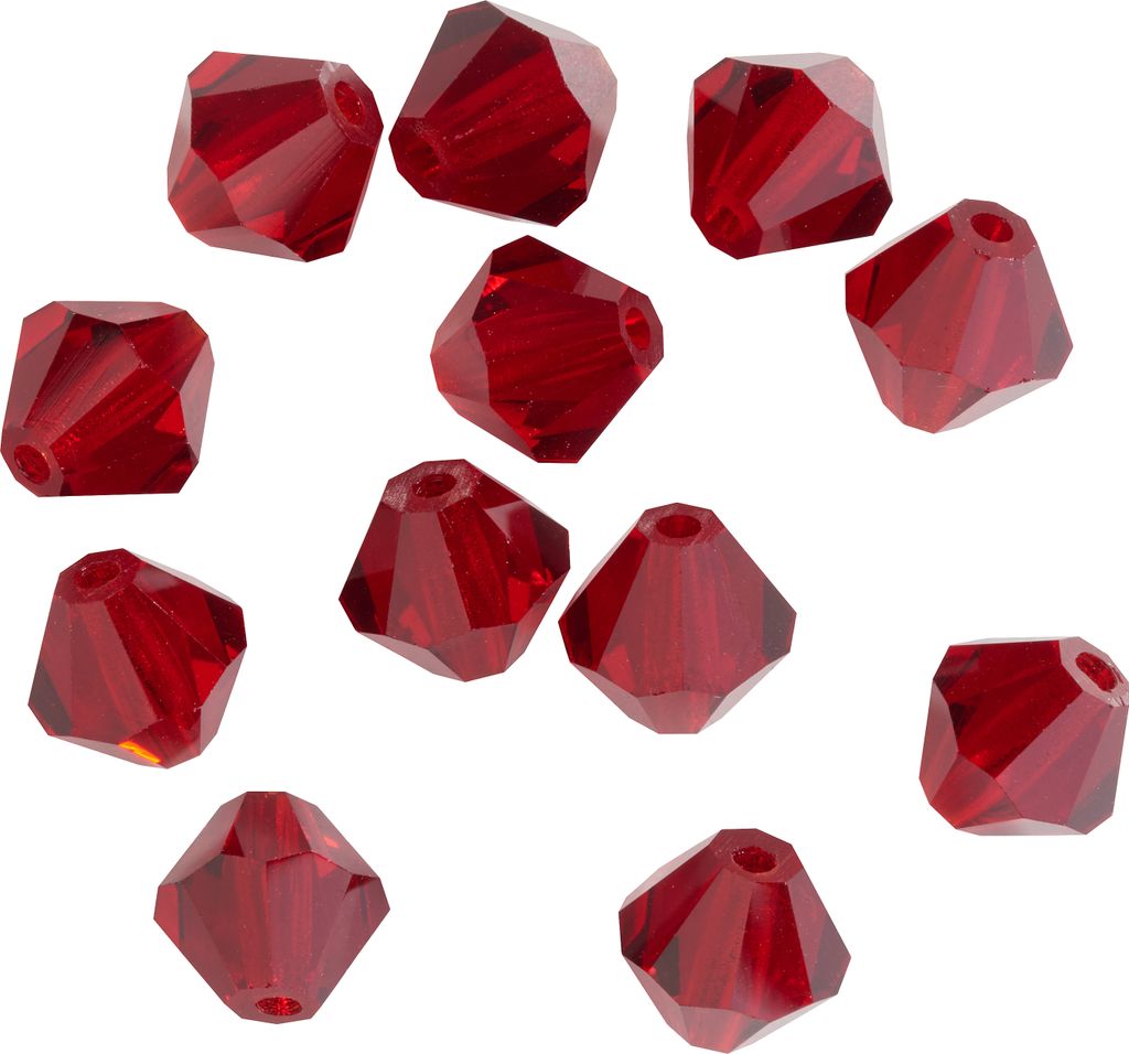 PRACHT Glasschliffglitzerperlen 6 mm 12 Stück Kristallperlen Bastelperlen Siam