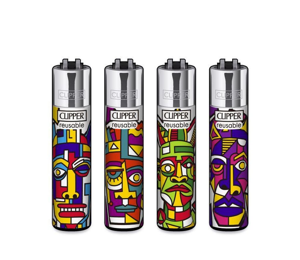 Clipper Feuerzeuge 4er Set Micro Cubism Produktbild 