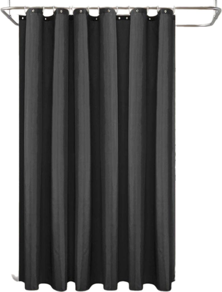 HGMD Duschvorhang 120x200 - Schwarz - Waschbar - Produktbild 