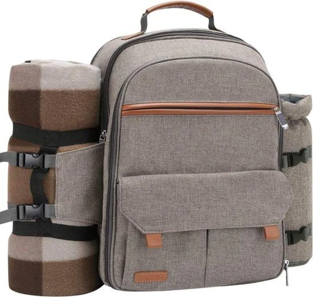 Sac pique-nique isotherme 4 personnes beige : fini les repas chauds
