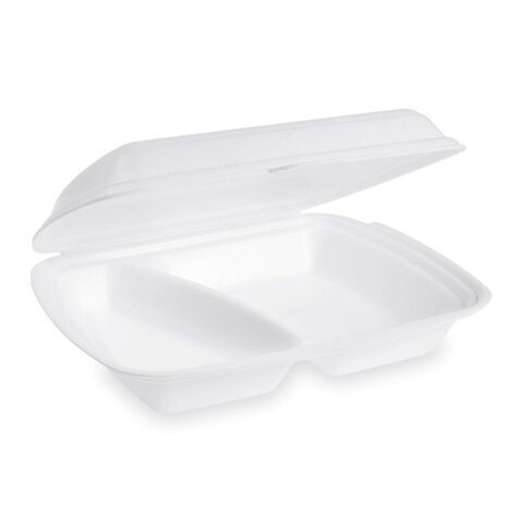 25x Menüboxen Klappbox 240x207x69mm geschäumt 2-geteilt Produktbild 