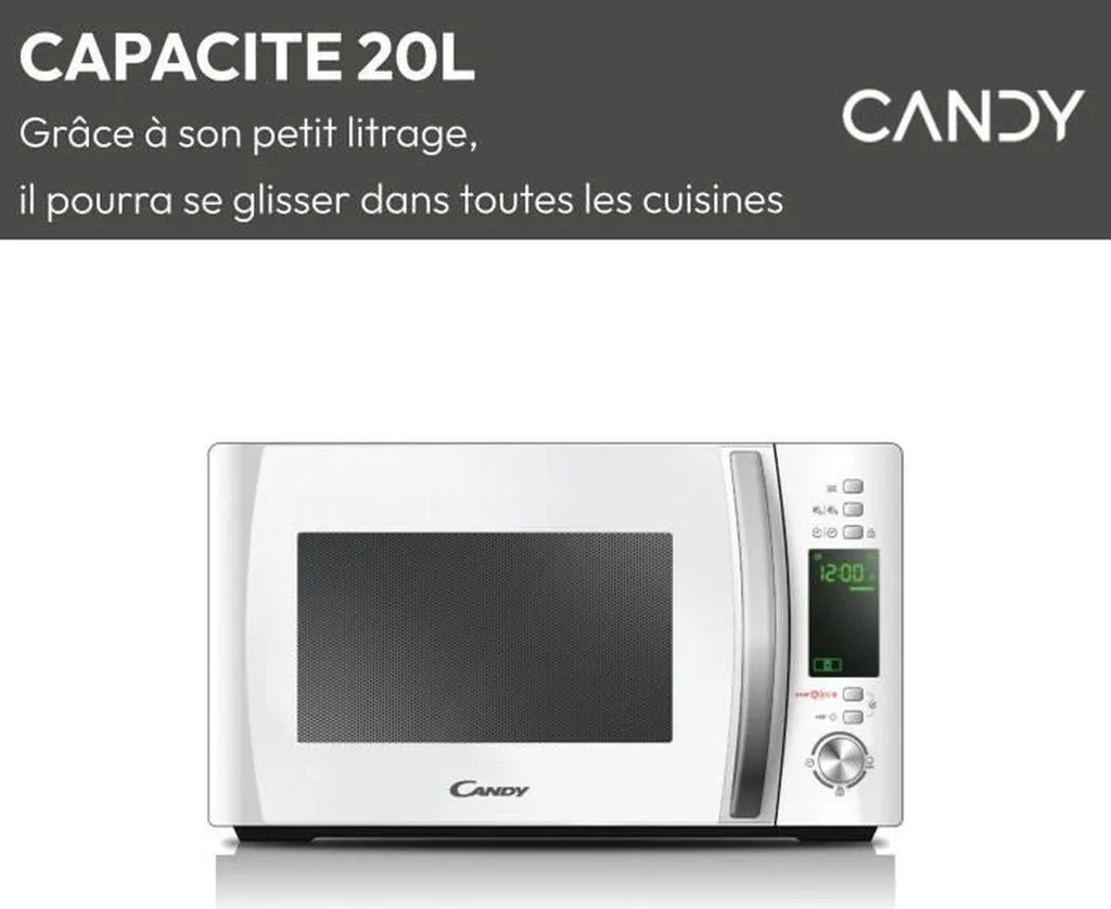 Micro-ondes Candy 700W avec 40 Programmes Automatiques CMXW20DW - 2