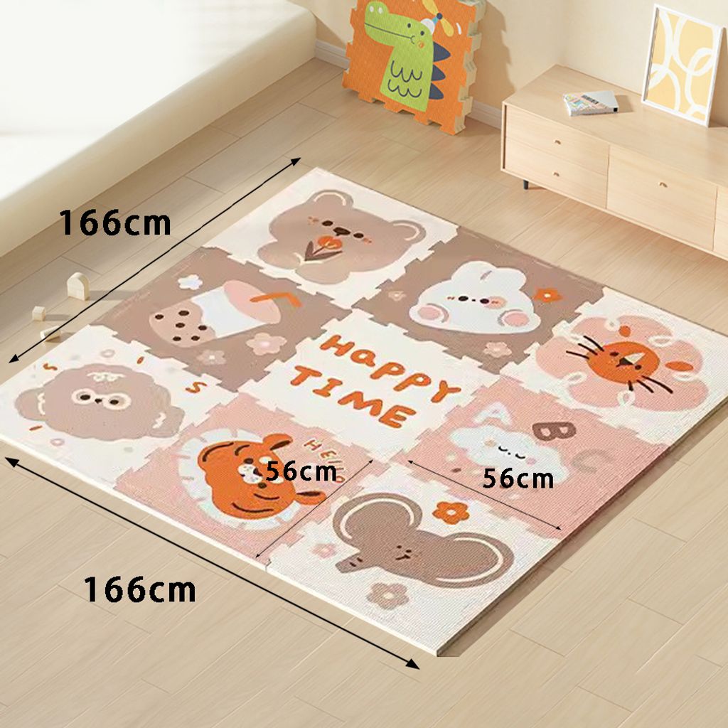 360Home Baby Spielmatte Krabbel Matte Musik design 9-Stücke 166x166x2cm B
