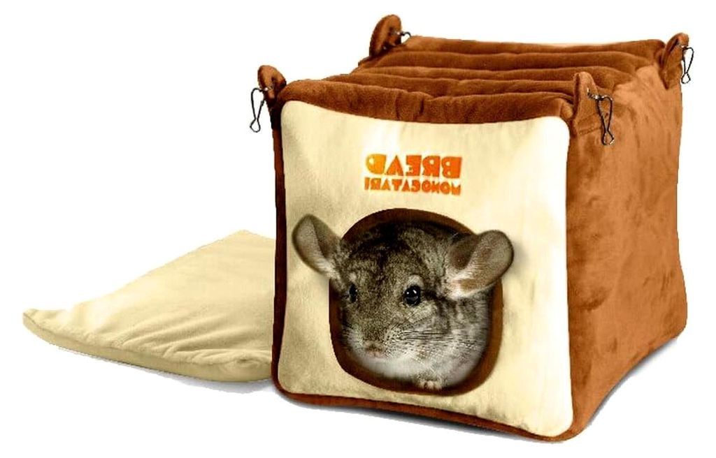 Hängendes Tierhaus/Käfig, gepolstert, mit Schlafmatte, geeignet für Chinchillas, Meerschweinchen, Eichhörnchen und andere Kleintiere, groß