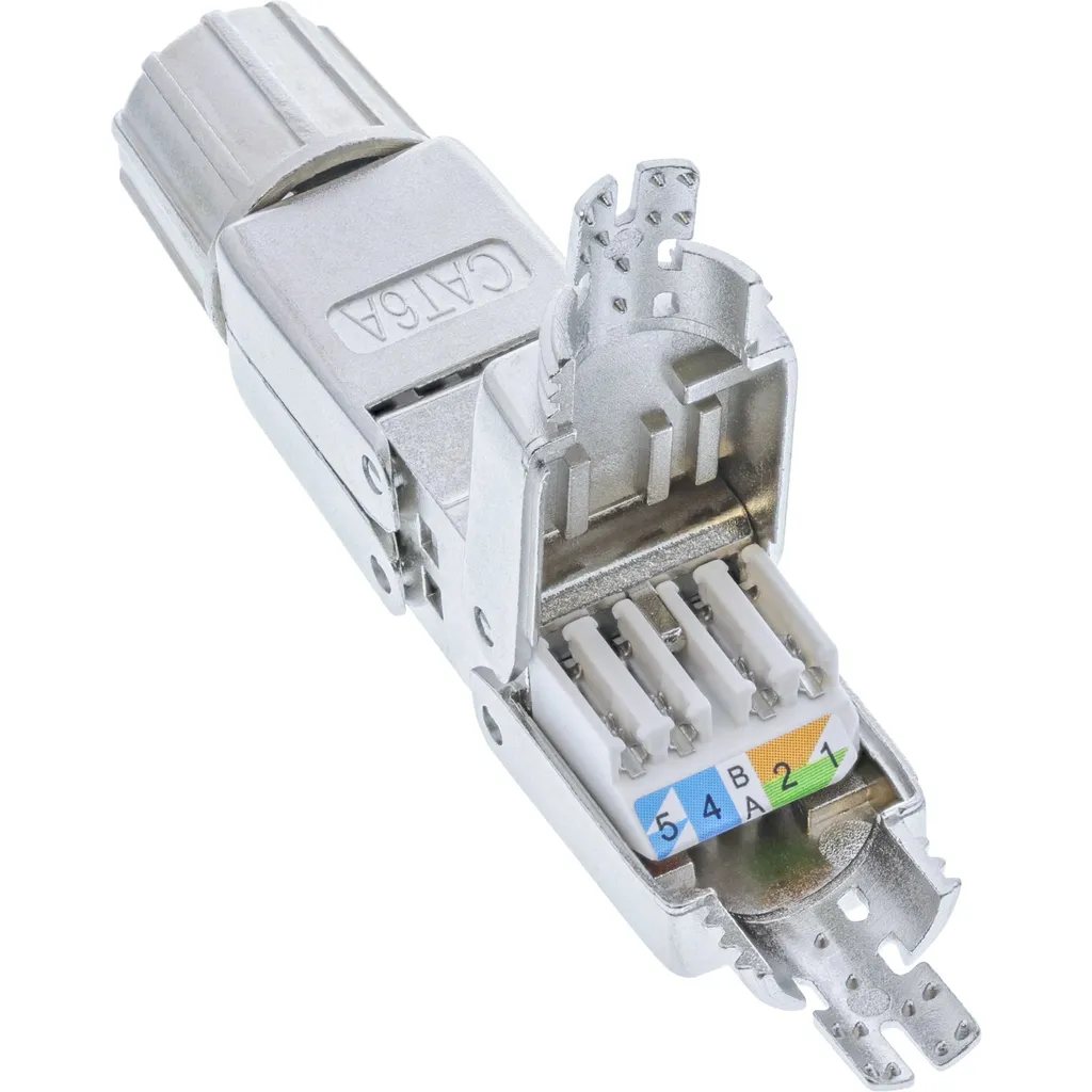InLine Connecteur de Câble Cat.6A avec Technique LSA Blindé et Plat - 3