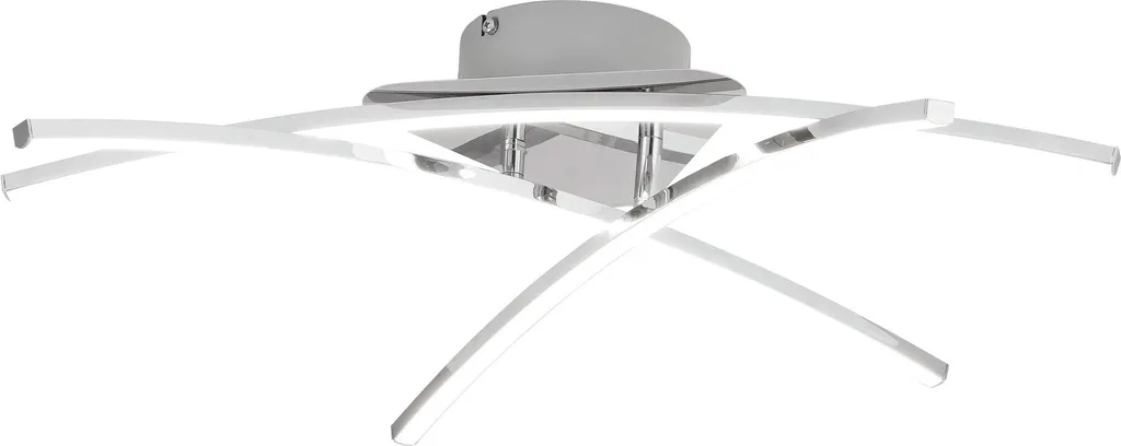 Luminaire Plafonnier LED Design 3 Spots Chrome pour Salon et Bureau