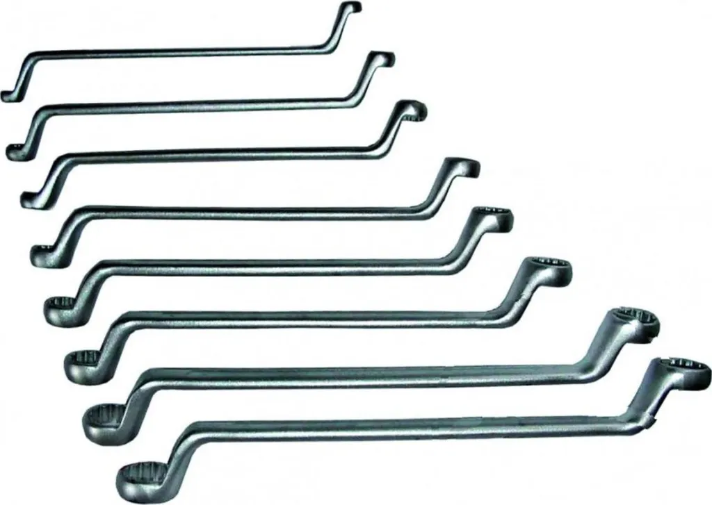 Jeu de clés mixtes JMP 8 pièces 6-22mm coudées pour atelier mécanique