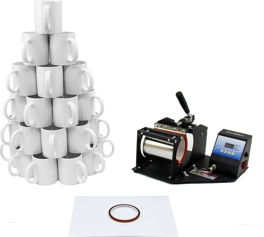 Presse à chaud mugs pour création de cadeaux personnalisés kit 72 pièces