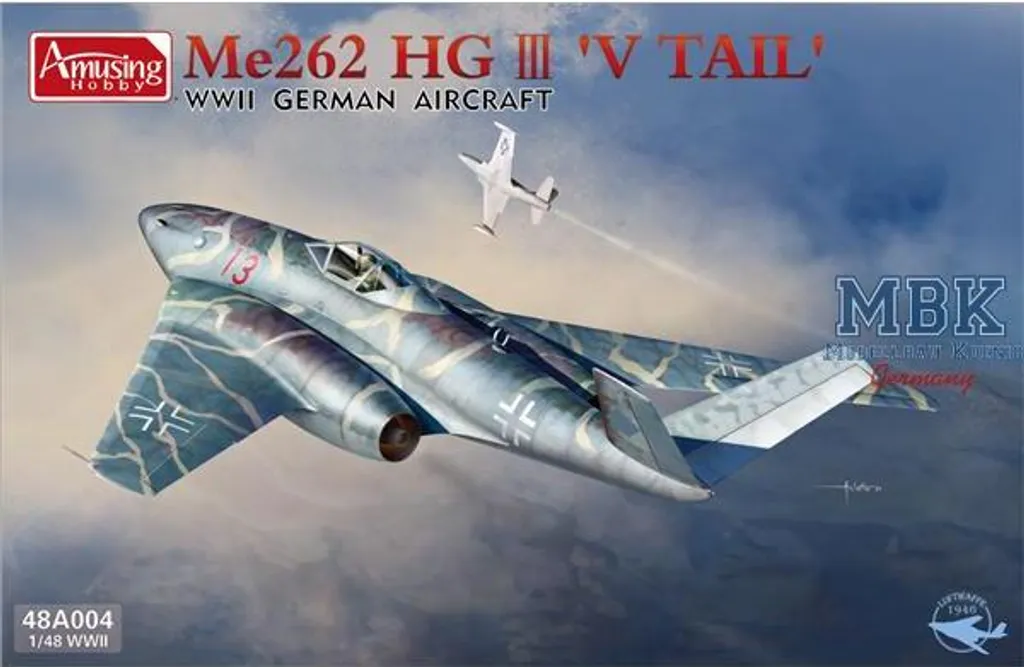 Maquette Me262 HGIII V-Tail 1/48 pour Collectionneur et Diorama