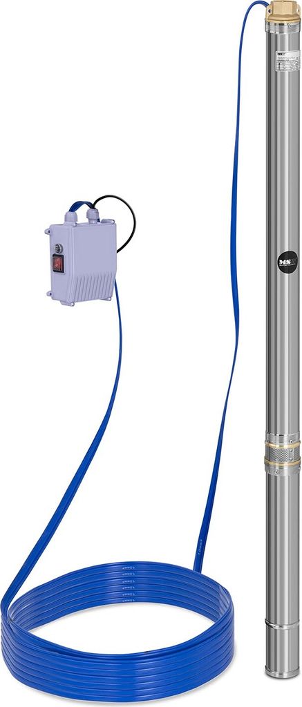 Expondo hillvert Brunnenpumpe - 70 mm / 2,75'' - 3800 l/h - 750 W - 20 m Kabel / 85 m Förderhöhe - Edelstahl