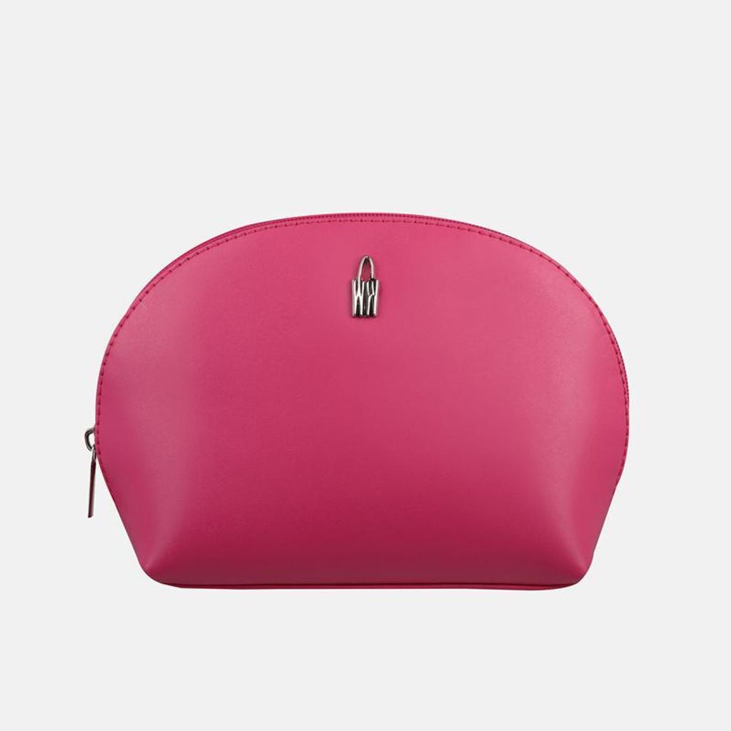 FUERTA - Rosa Kosmetiktasche aus Leder