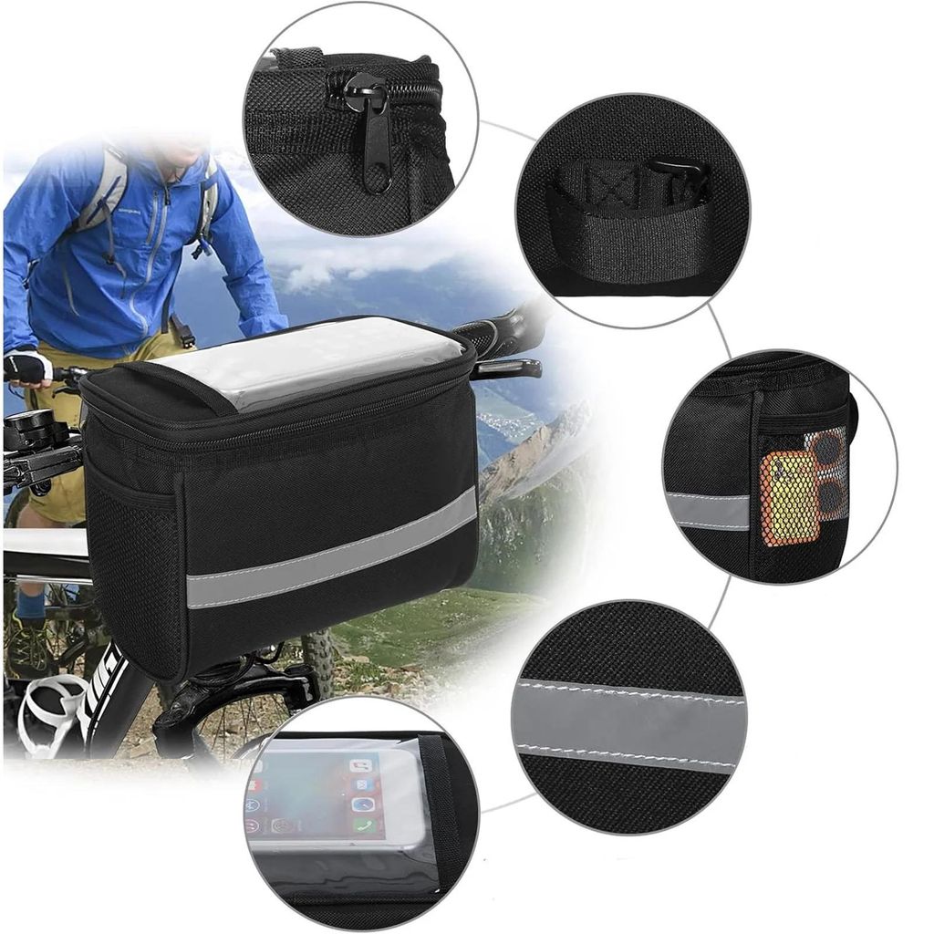 Fahrrad Lenkertasche wasserdicht 4,0 l Handy-Tasche