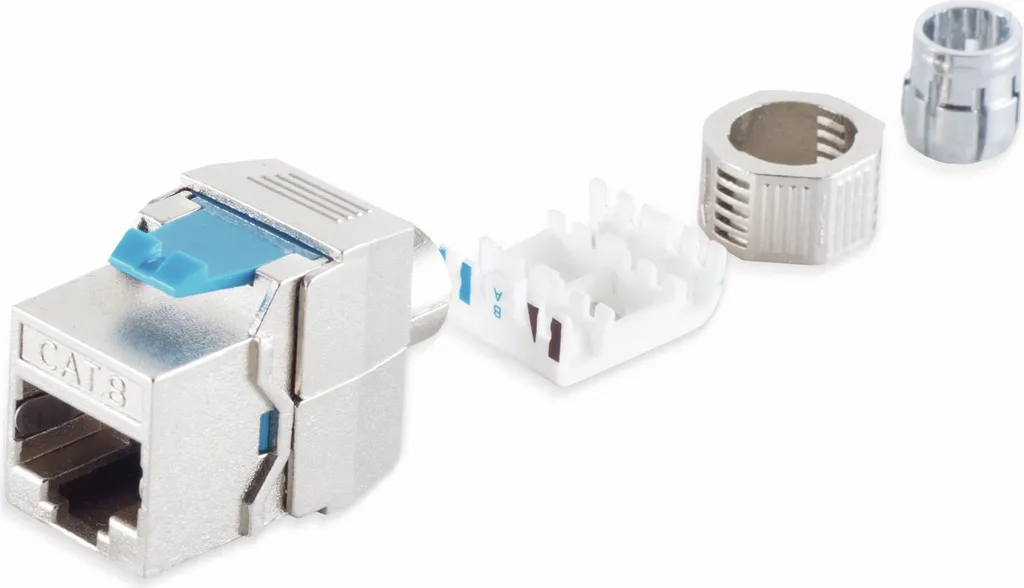 Keystone Cat 8.1 RJ45 Metallo Toolless - Modulo Schermato 40Gbps Professionale
