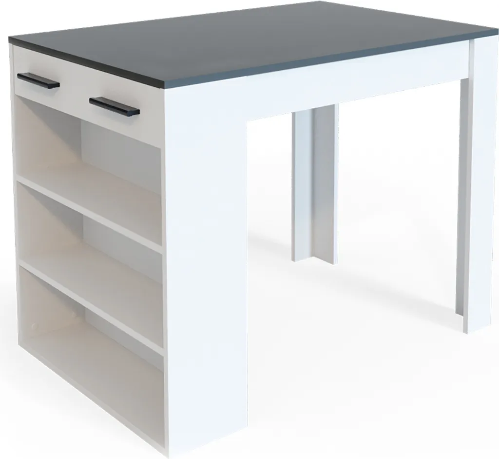 Vicco Tavolo bar alto Repose, 67 x 100 cm, Antracite/bianco/Bianco