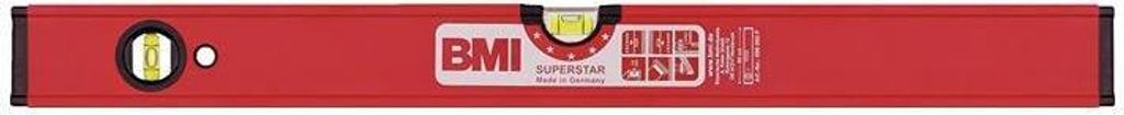 BMI Wasserwaage SUPERSTAR 50cm Alu.rot ± 0,5 mm/m - 696050 P