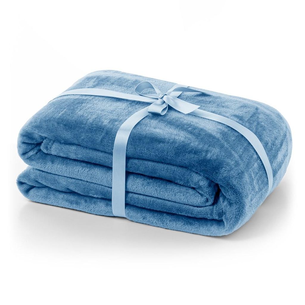 Kuscheldecke Tagesdecke Weich Wohndecke Sofadecke Decke 240 GSM Mic 160x210 cm Indigo Blau