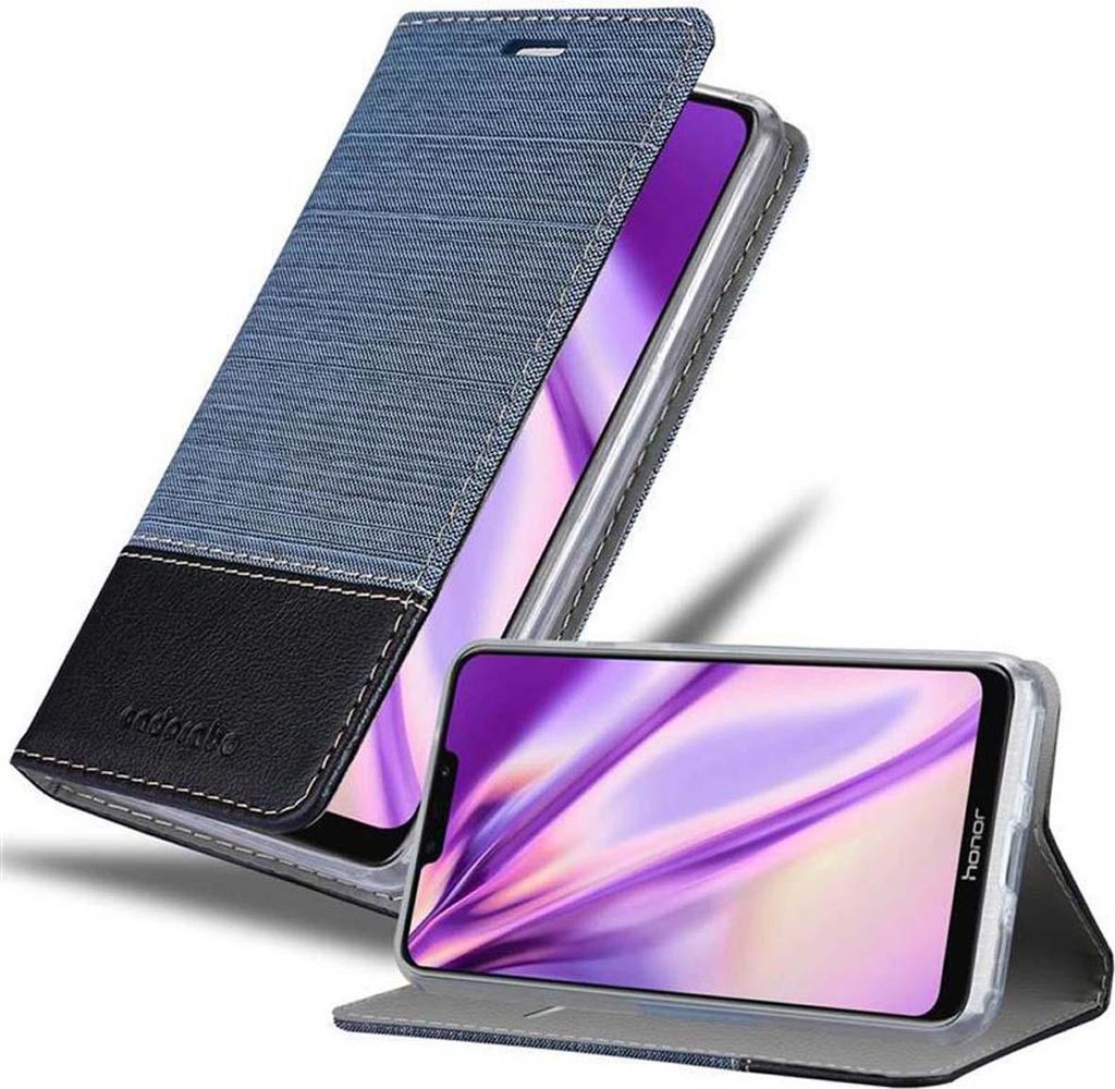 Cadorabo Hülle für Honor 8C Schutzhülle in Blau Handy Hülle Etui Book Case Cover