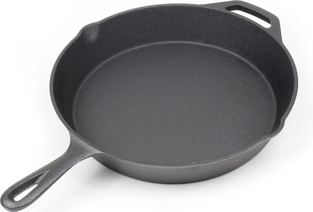 Padella in Ghisa 30cm Professionale | Da Fuoco e Induzione con Beccuccio