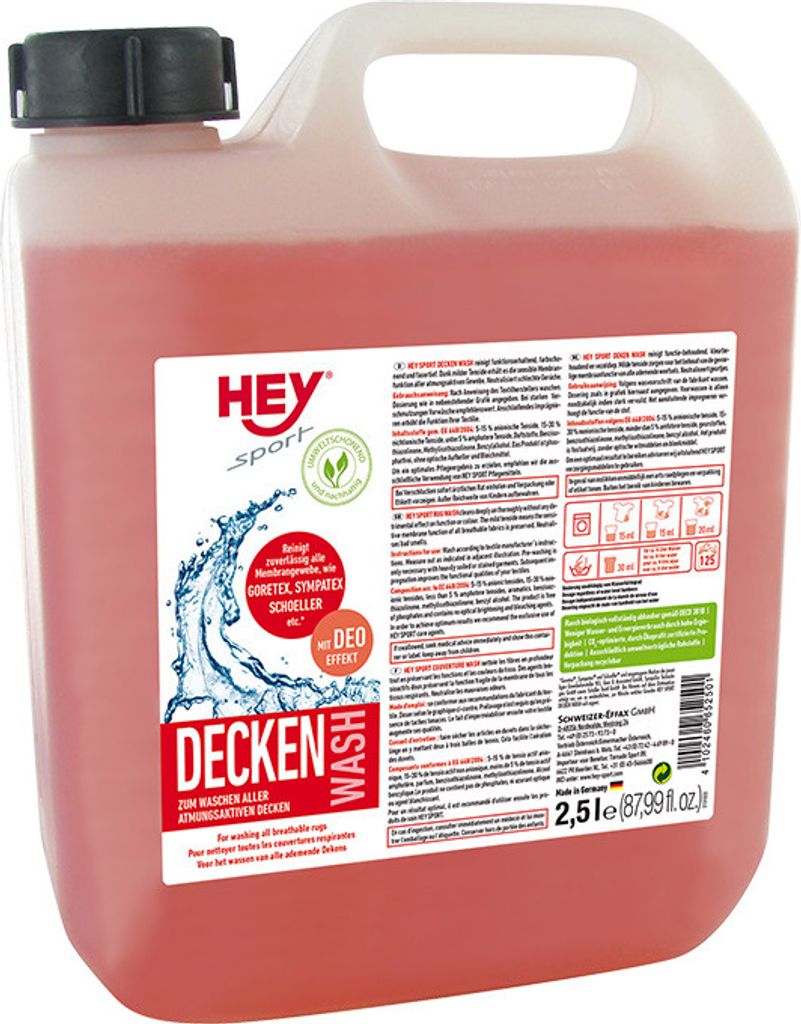 HEY SPORT Decken Wash Spezialwaschmittel Synthetik- und Baumwolldecken Pferdedecken