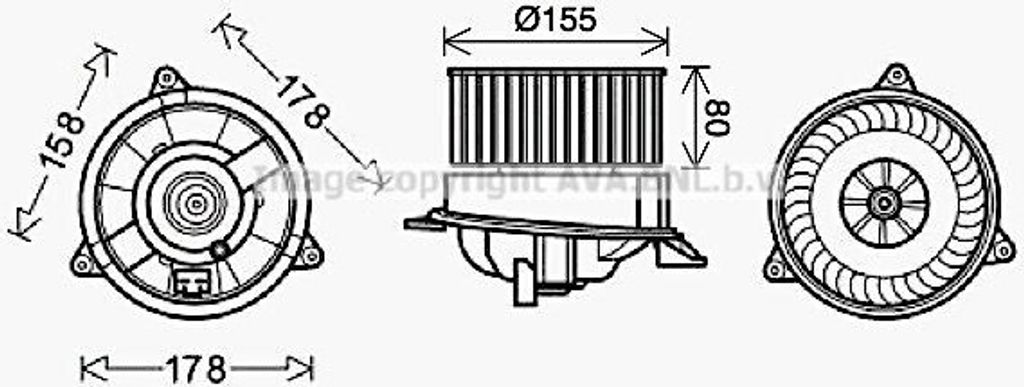 PRASCO Gebläsemotor Lüftermotor FD8495 für FORD MONDEO III Kombi (BWY) Kunststoff