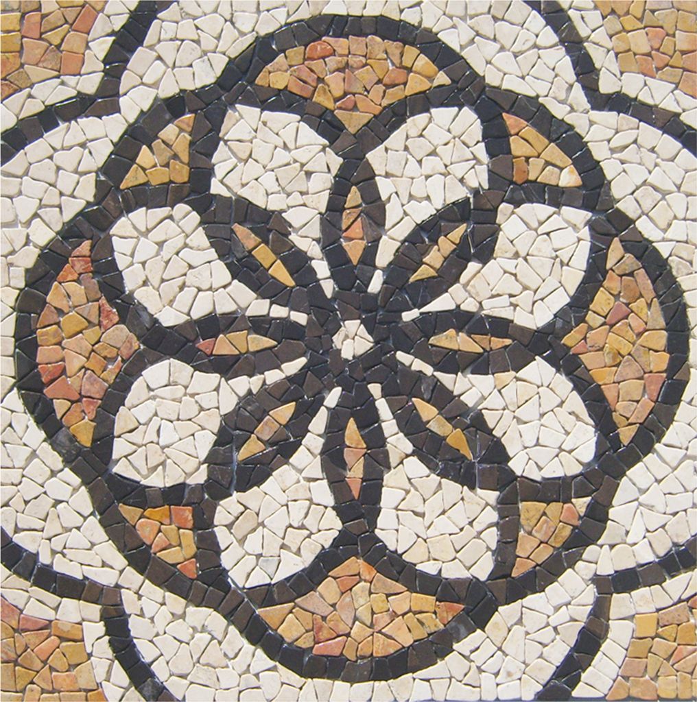 Mosaikfliesen RO-002 Marmor Rosone Naturstein Fliesen Lager Verkauf Stein-Mosaik Herne NRW