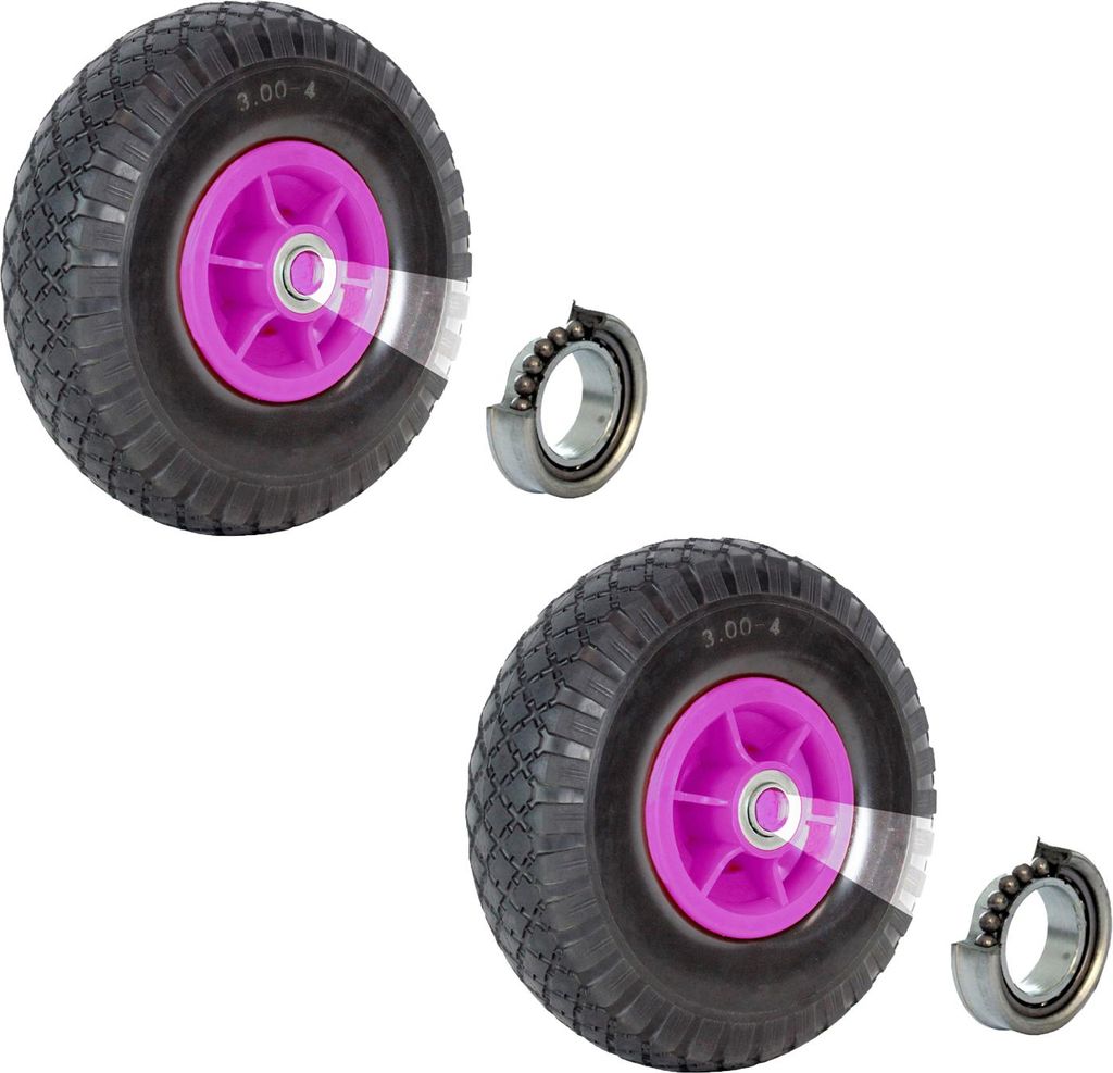 2x Sackkarrenrad Luftrad 260x85 mm 3.00-4 60 mm versetze Produktbild 