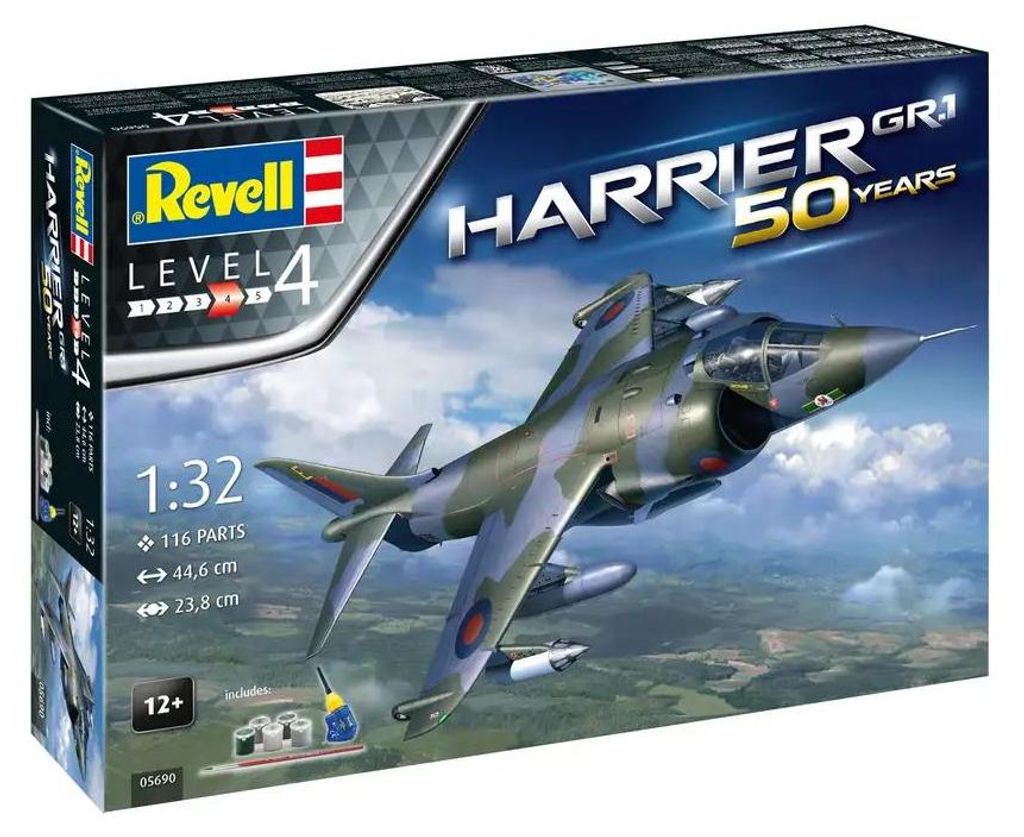 Geschenkset Harrier GR.1, 50 Years, Revell Modellbausatz Produktbild 