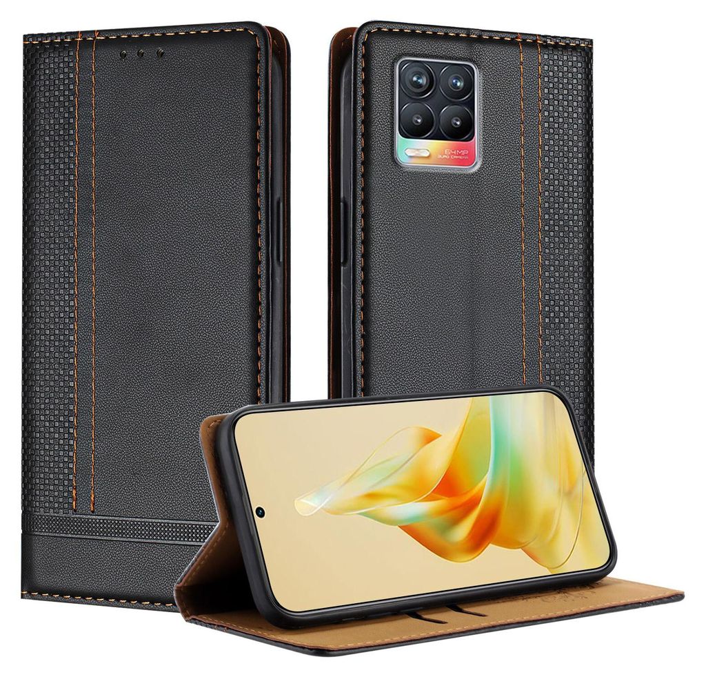 Pouzdro pro Realme 8 5G kožené flipové pouzdro s funkcí Obrázek produktu 