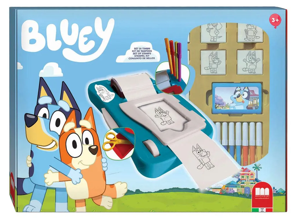 Kit créatif machine à autocollants Bluey avec tampons et accessoires